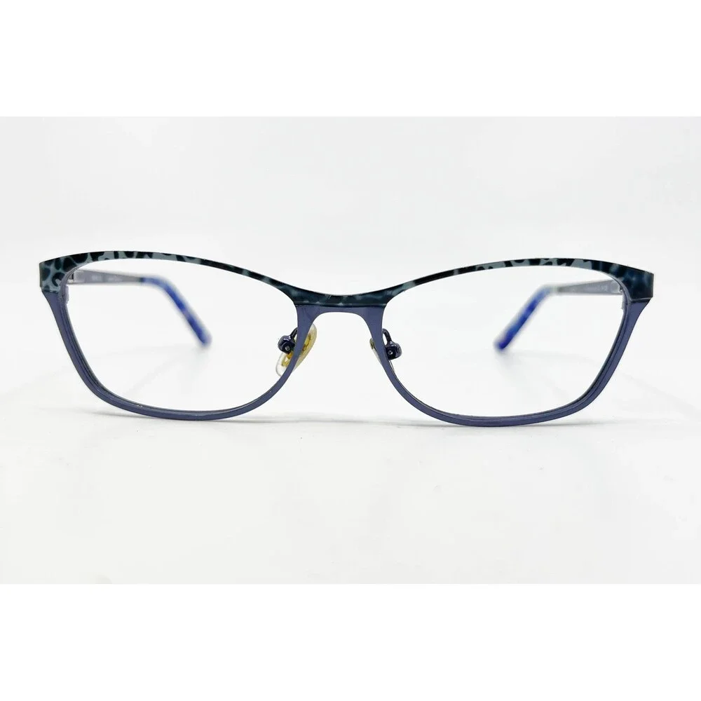Modern Optical Eyeglasses Womens Matte Blue Decadent Cat Eye 52-18-135 37387